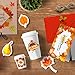 Woochic Autumn Harvest Happy Fall Leaves Stickers Thanksgiving Decorations, Maple Turkey Acorns Decals for Window Clings Gift Party Ornaments Kids School Home Party Supplies, 3 Sheets 67 Pcs