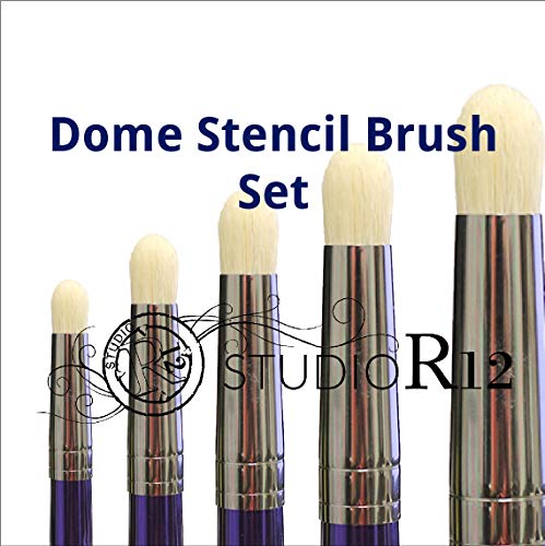 image for STUDIOR12 STUDIO R12 Dome Stencil Brush | Scumble | Swirl | Stipple | 