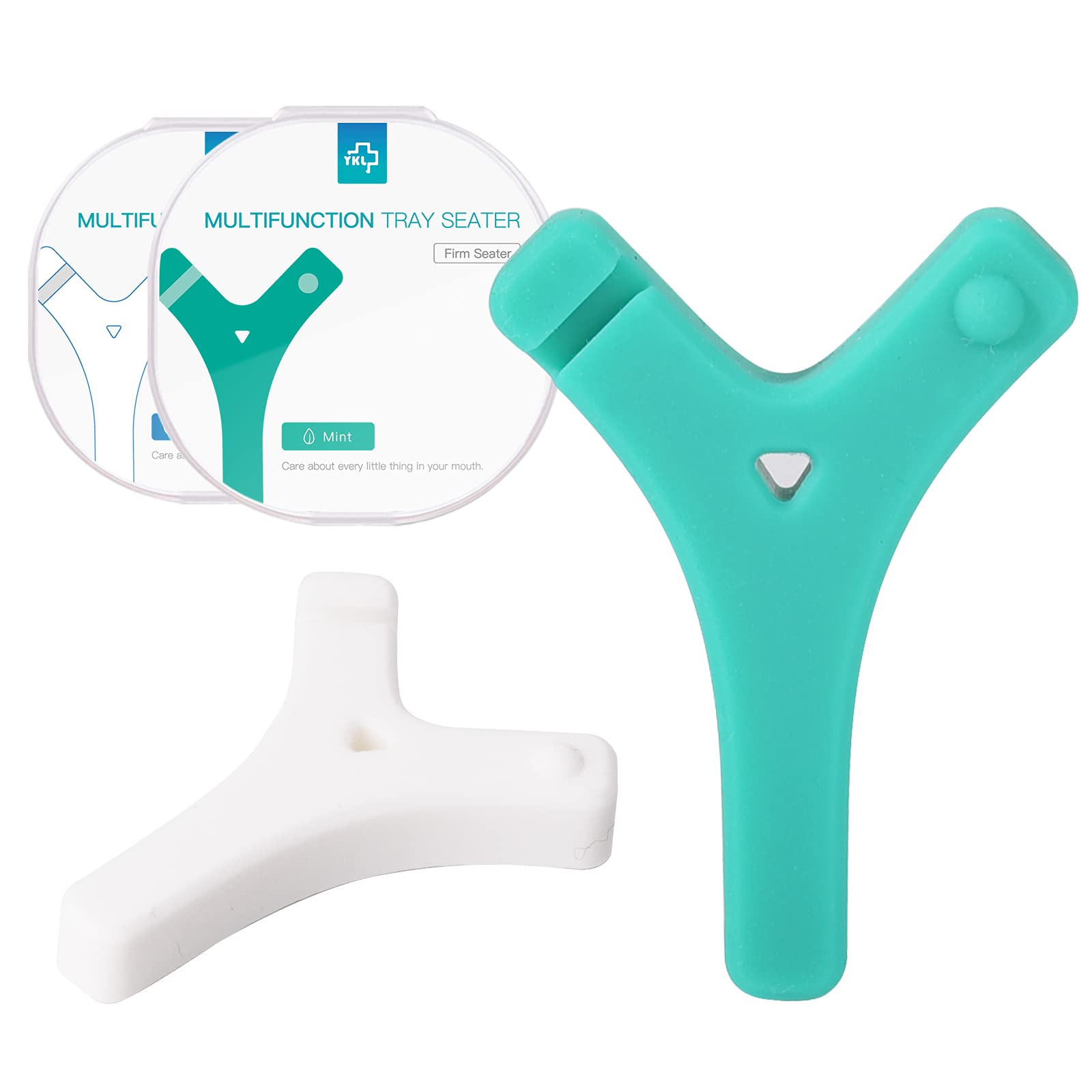 Y-Shaped Aligner Chewie 2 Packs Teeth Chewies (Mint+Original)