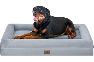 SONG PUPPY Orthopedic Washable Large Dog Bed: XXLarge Dog Bed Bolster Waterproof - XXL Big Dog Beds for Extra Large Dogs with Removable Cover