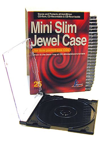 KHypermedia Slim Jewel Cases for 8-cm Mini CDs (Black, 25-Pack) (Discontinued by Manufacturer) - Thumbnail 2