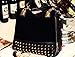 Highwinwin Fashion Women Lady Rivet Studded Tote Medium Handbag Shoulder Bag Tote (Black)