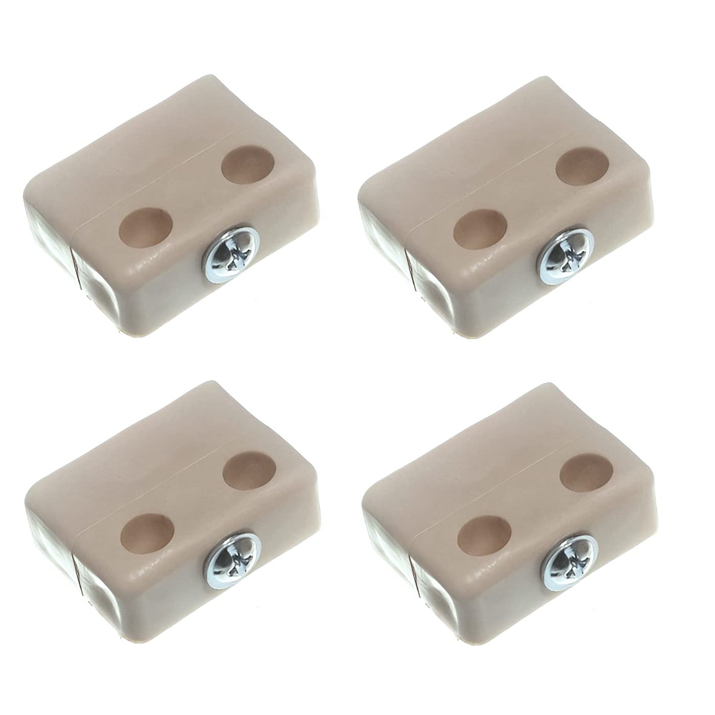 TERF® Heavy Duty Knockdown Fitting Beige Wood & Furniture Jointing Connector for Cupboard Kitchen Cabinet Wardrobe Bookcase Drawer and Multi Purpose use in Furniture - Pack of 4