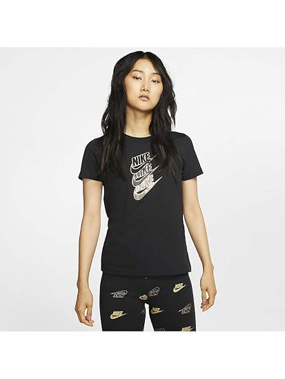 black and gold nike shirt women's
