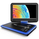 ieGeek 11.5" Portable DVD Player with SD Card/USB Port, 5 Hour Rechargeable Battery, 9.5" Eye-protective Screen, Support AV-IN/ OUT, Region Free, Blue