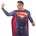 Adult Superman of Steel Costume Superhero Cosplay Zentai Cape (Small, Red)