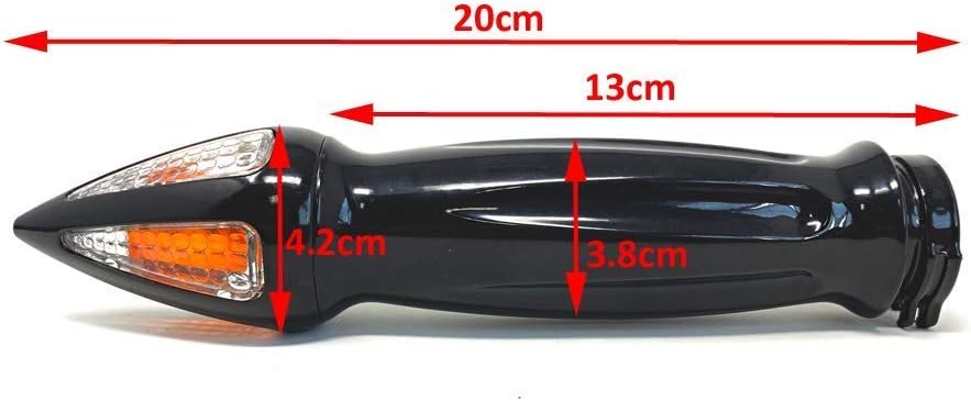 Motorbike Grips with Indicators for 1" 25mm handlebars, Black - Image 3
