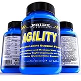 Joint Supplement with Glucosamine Chondroitin Sulfate and MSM for Stronger Joints Rheumatoid Arthritis Pain Reliever & Helps Rebuild Torn Ligaments & Cartilage Pride Nutrition Agility 60 Pills