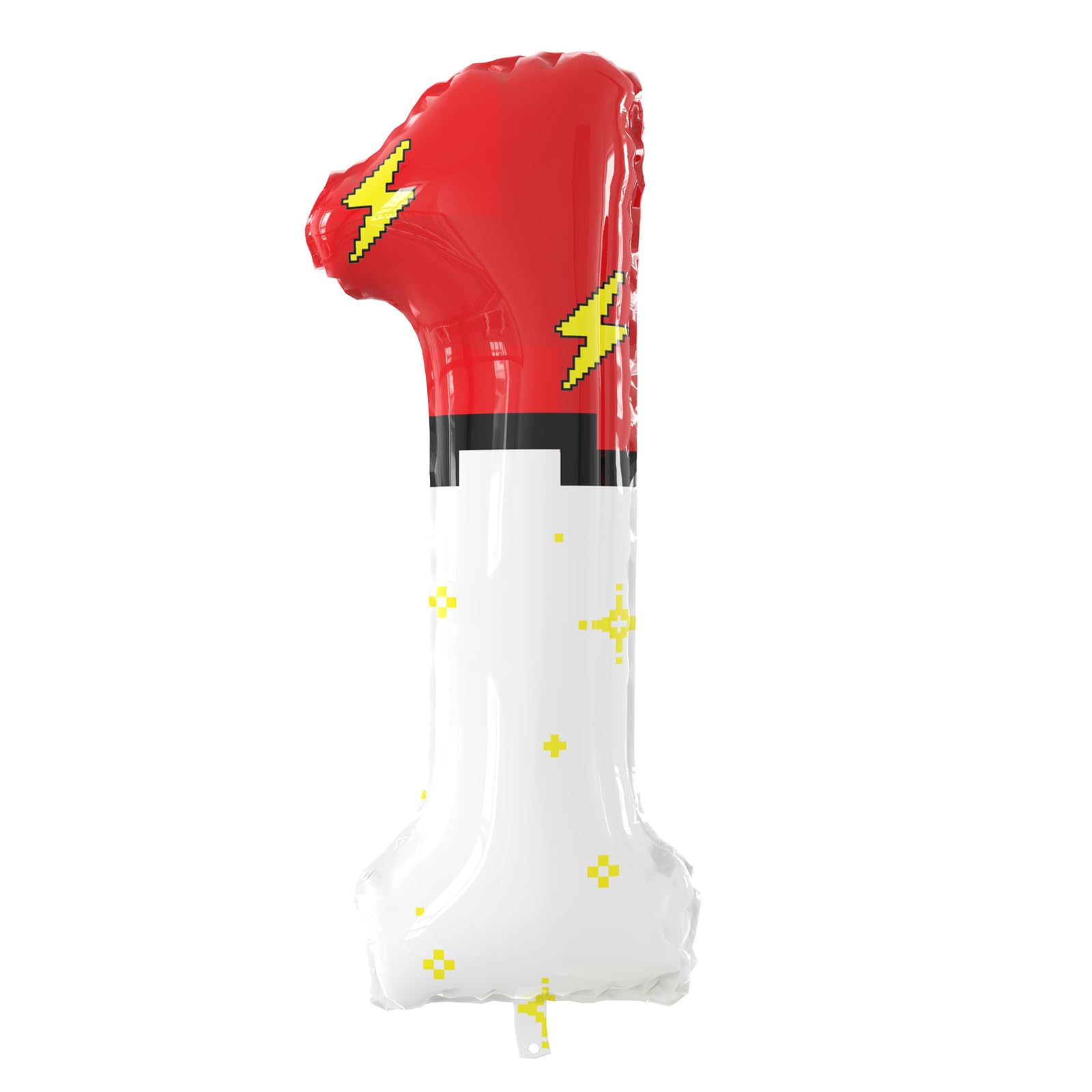 Photo 1 of 40 Inch Giant Red and White Cartoon Theme Number Foil Balloons - Large Number 1 Balloons Animation for Kids' Birthday Anniversary Party Decorations Supplies (Numbers 0-9 Available)