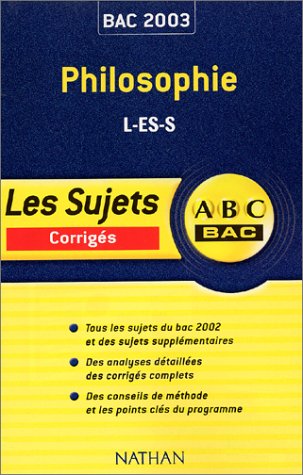 Philosophie, L, ES, S