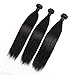 JINREN Full Head Set Brazilian Virgin Hair Straight Hair Weave 3 Bundles Unprocessed Virgin Human Hair Weave Natural Black 10-28inch (14inch 16inch 18inch)