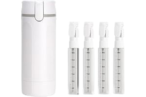 4 in 1 Travel Bottles for Toiletries, Leak Proof & Refillable Travel Size Toiletries, Squeezable Pump Bottles Dispenser with 