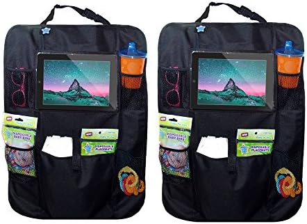 Back Seat Protector 2 Pack - Get 2 of Mighty Clean Baby's 3 in 1 Car Kick Mat Seat Protector, Storage and Organizer, and iPad or Screen Viewer