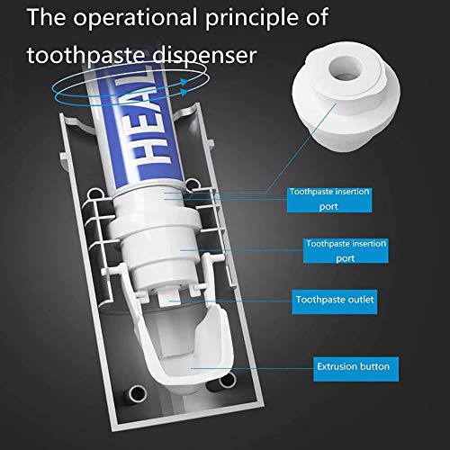 Grace Care UV Toothbrush Holder with Automatic Toothpaste Dispenser,Toothbrush Mounted Toothbrush Holder with UV Toothbrush sanitizer Holder,Toothbrush Storage Set for Family