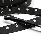 100% Cotton Black Eyelet Tape, Sold by the Yard, Made in Italy