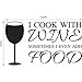 Binmer(TM) DIY Funny Art Kitchen Utensils Cutlery Wine Wall Stickers Vinyl Home Decor