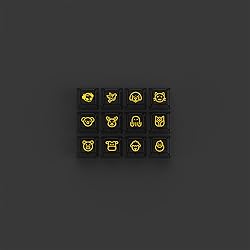 Akko Clear Keycap Set V2, Black Transparent 155-Key