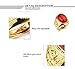 OPK Jewelry Vintage Red/Black/Green Oval Agate 18k Gold Plated Mens Ring Luxury Mens Gold Jewelry, Size Adjustable