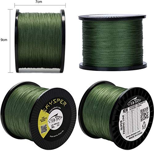 Skysper Tresse De Pêche Superpower 500m / 1000m Résistante à L’abrasion Tressée à 4 Brins Ligne De Pêche En Pe Tressée Fil De Pêche Pour Pêche à Leurre 20-100lb 3 Couleurs
