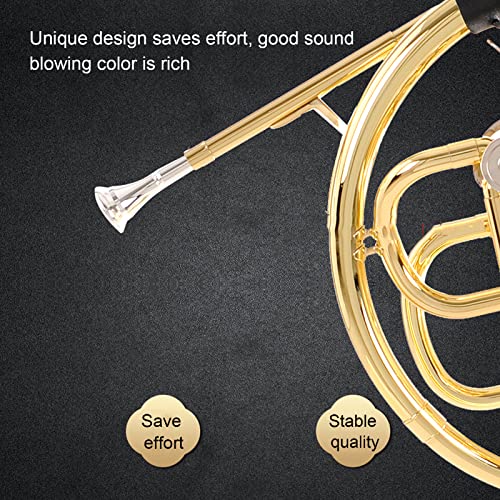 Single French Horn Flat B 3/4 Key Brass Gold Lacquer SingleRow Integrated French Horn With