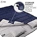 3-Season Double Trouble Sleeping Bag [Queen Size] with Pillows & Compression Sack – Converts into 2 Singles for Adults, Couples – Lightweight & Waterproof for Backpacking, Camping, Hiking. 91″ x 66″thumb 4