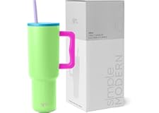 Simple Modern 40 oz Tumbler with Handle and Straw Lid | Insulated Reusable Stainless Steel Water Bottle Travel Mug Cupholder 