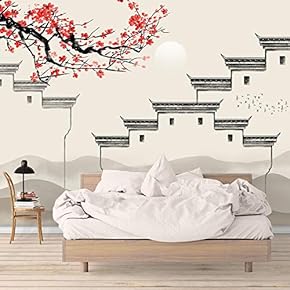 Wall Mural Traditional Chinese Ink and Wash Painting Removable Self-Adhesive Large Wallpaper - 66x96 inches