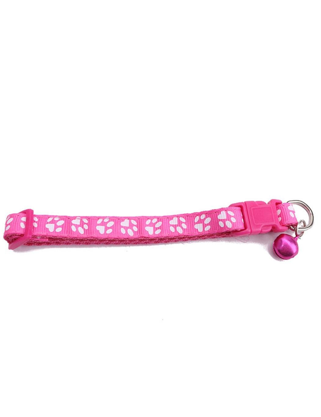 Zuionk Collar para gato con abrazadera, para mascotas y gatos, de piel suave, acolchado, resistente a la intemperie, resistente, impermeable, 6 colores