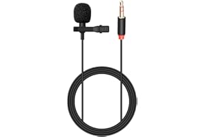 YANBORONSN TRS Lavalier Lapel Microphone,3.5MM 3 Pole Male Lavalier Microphone for D/JI Mic,Voice Amplifier,Teachers,Speakers