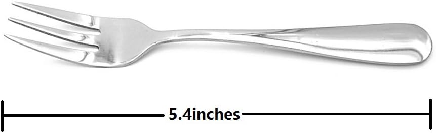ERCENTURY Stainless Steel Fork Set, Salad, Dessert & Appetizer Forks, 8 pcs, 5.4 Inch - Image 3