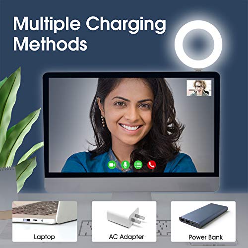 Ring Light for Zoom Meetings, Laptop Ring Light with Tripod Stand, Ring