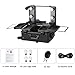 Ovonni Small LED Makeup Train Case, Lighted Rolling Travel Portable Cosmetic Organizer Box with Mirror and 4 Detachable Wheels, Professional Artist Trolley Studio Free Standing Workstation, Black