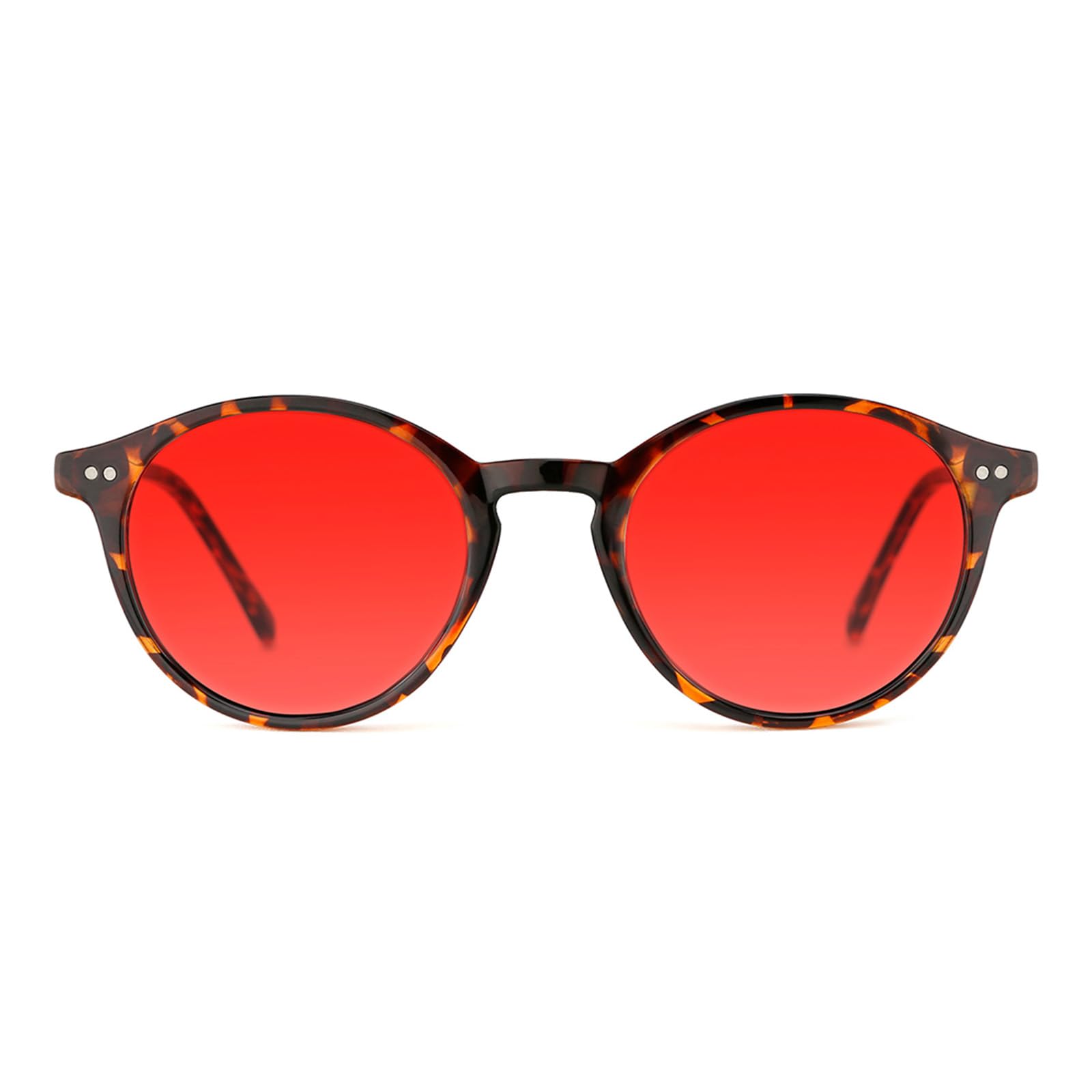 Photo 1 of TIJN Red Glasses for Improving Sleep,Round Blue Green Blocking Glasses,Dual AR Coatings for Computer Gaming,Reduce Eye Strain