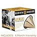 Barista Warrior Compatible with Hario V60 Pour Over Coffee Filters - Reusable Stainless Steel - Best Coffee Maker and Bar Accessories (Gold Titanium Coated)