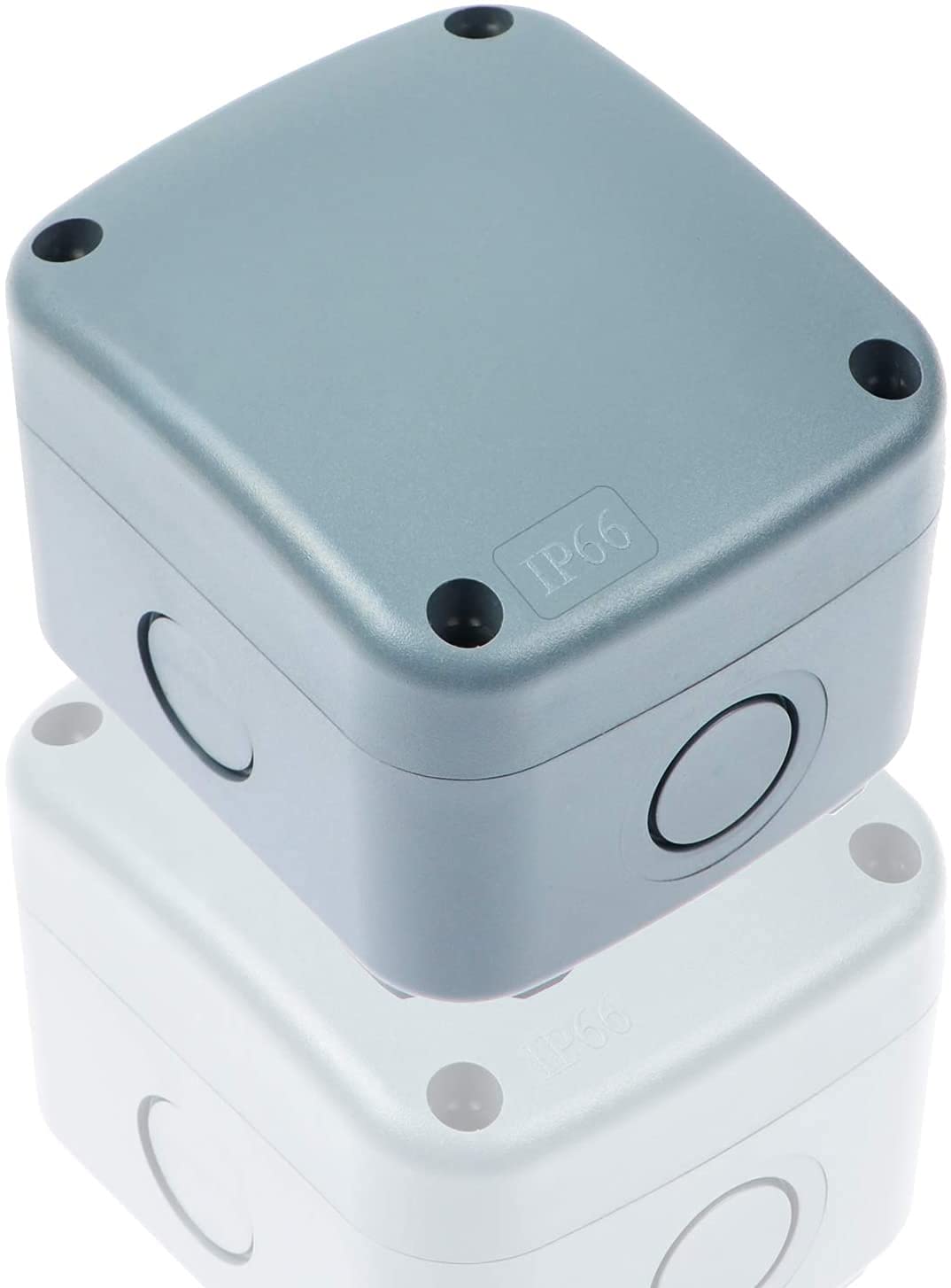 Nineleaf 1 Pack Grey Weatherproof Junction Box IP66 Rated Waterproof Plastic Cable Switch Connection Enclosure, Suitable for Outdoor Use 3.38"x 2.91" x 2.44" (86 * 74 * 62mm)