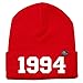 OKSTAR Bieber 1994 Knit Beanie Hat Letter Number Beanie (RED)