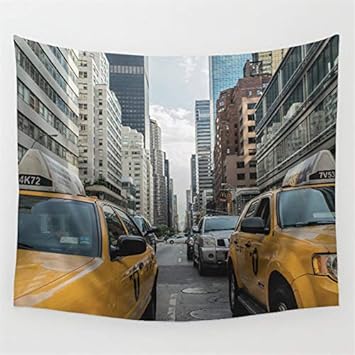 Amazon Com Oathene New York The Fifth Avenue Yellow Taxi Tapestry