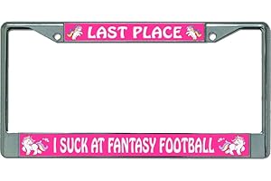 LICENSE PLATES ONLINE I Suck at Fantasy Football #3 Chrome License Plate Frame