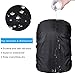 KIKAL Waterproof Backpack Rain Cover(2-Pack), 30-40L Lightweight Durable Elastic Adjustable Rucksack Water Resist Cover for Camping,Hiking,Climbing,Cycling and Other Outdoor Activities, Black+Orange