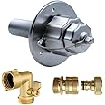 UILB PRO-RVER 1 Set All Metal RV Water Inlet with Check Valve, Marine Quality, 90degree Elbow, Quick Hose Connector Stainless Steel Replacement Water Fill Inlet for RV Camper Motorhome Boat