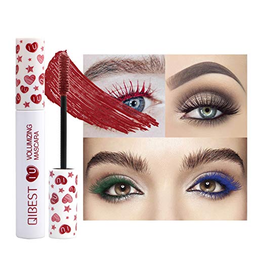 Allbestaye-Bunt-Mascara-Wimperntusche-Wasserfest-Volumizing-Wimpern-Curling-Slender-Langlebig-Augen-Make-up-Schwarz-Lila-Blau-Grn-Rot