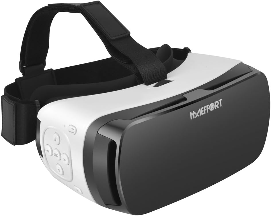 Maeffort Virtual Reality Headset Bulit-in Bluetooth VR Goggles 3D Glasses for 3D Movies Video Games, Compatible with iPhone 7 Plus/ 6s Plus Samsung Galaxy Series and Other Smartphone