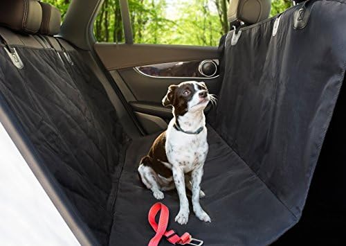New Groundbreaking Waterproof Pet Car Seat Cover By Chipaw- TOP Quality, Durable, Hammock Style, Slip-Proof, Seat Anchors &amp; Velcro Seat Belt Opening, Standard Size, Black- Premium Comfort For Dogs