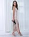 Miss ord Women's Sleeveless V Neck Sequined Maxi Prom Dress with Side Split Medium Gold