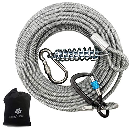 Tie Out Cable for Large Dogs, Dog Runner Cable for Yard, Dog Leads for
