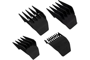COLORSKI Professional Peanut Clipper Guards for Wahl Peanut – From 1/8 Inch to 1/2 Inch, Fits for Wahl Peanut, Black-4PCS
