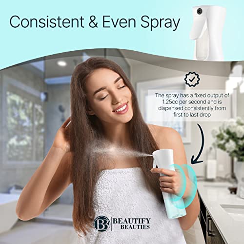 BeautifyBeauties Hair Spray Bottle Ultra Fine Continuous Water Mister