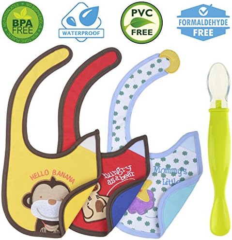 Cute Baby Waterproof Drool Bibs Pack - Best for Dribble while Feeding And Spit ups