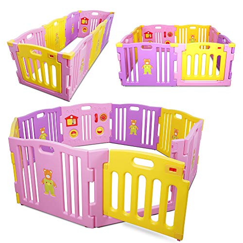 purple playpen for baby