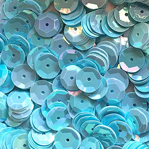 Sequins 8mm 800/Pkg Light/Baby Blue Iridescent